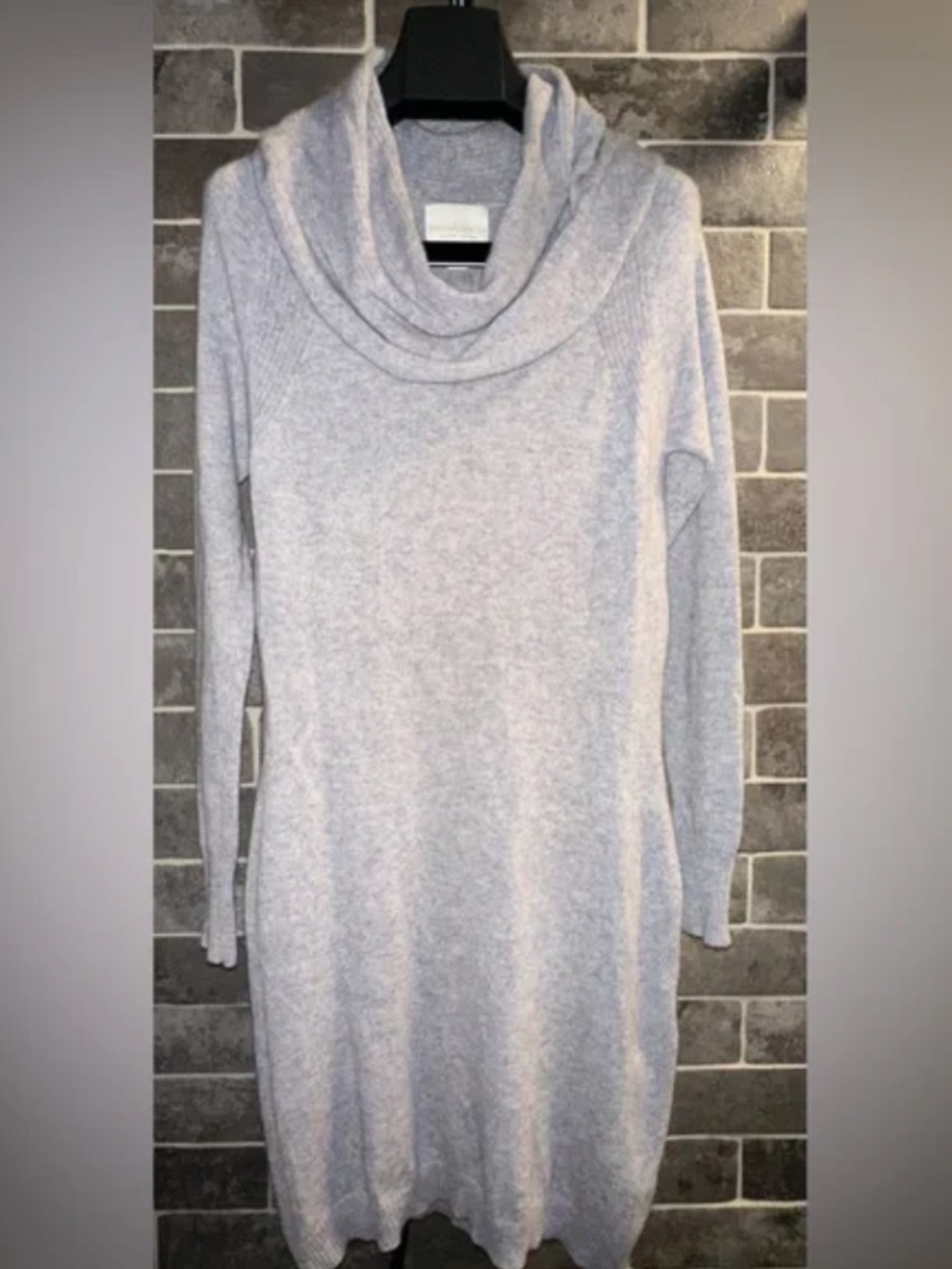 Cynthia Rowley Grey 100% Cashmere Sweater Dress Size Medium EUC